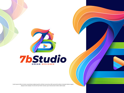 7b Studio Logo Design 3d animation app branding design graphic design illustration logo ui vector