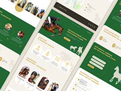 Landing page for a Horse Club animals design horses landing landing page ui ux web design