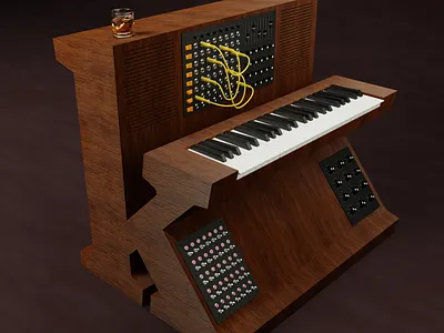 K for 36 days of type 36days k 36daysoftype blender synthesizer typography