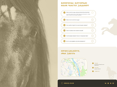 Landing page for a Horse Club animals club design horses landing landing page ui ux web design
