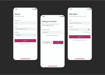 Authentication authentication design figma login signup ui