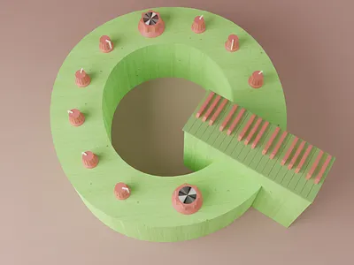 Q for 36 days of type 36days q 36daysoftype 3d blender synthesizer
