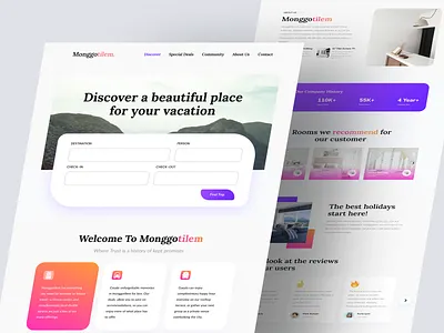 Hotel Booking Website backpacker website booking hotel booking website design healing website hotel booking hotel website online website tour travel website ui ui design ui web design ui webapp ui website website website backpacker website booking website design website hootel