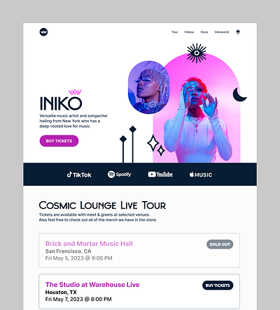Daily UI #3 : Landing Page for Iniko branding design graphic design illustration logo typography ux