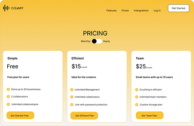 Pricing Info design figma landing page pricing subscription ui