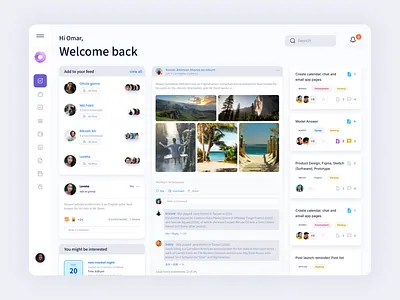 Social Feed Dashboard UI Design adobe xd app design in figma apps dashboard design figma illustration logo social social feed social media social media feed ui ui design uiux ux ux design