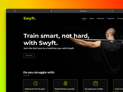 Swyft. - Website design design figma fitness graphic design ui ux website