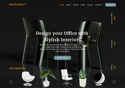 Website hero section design design furniture hero section interior design ui ui design web design