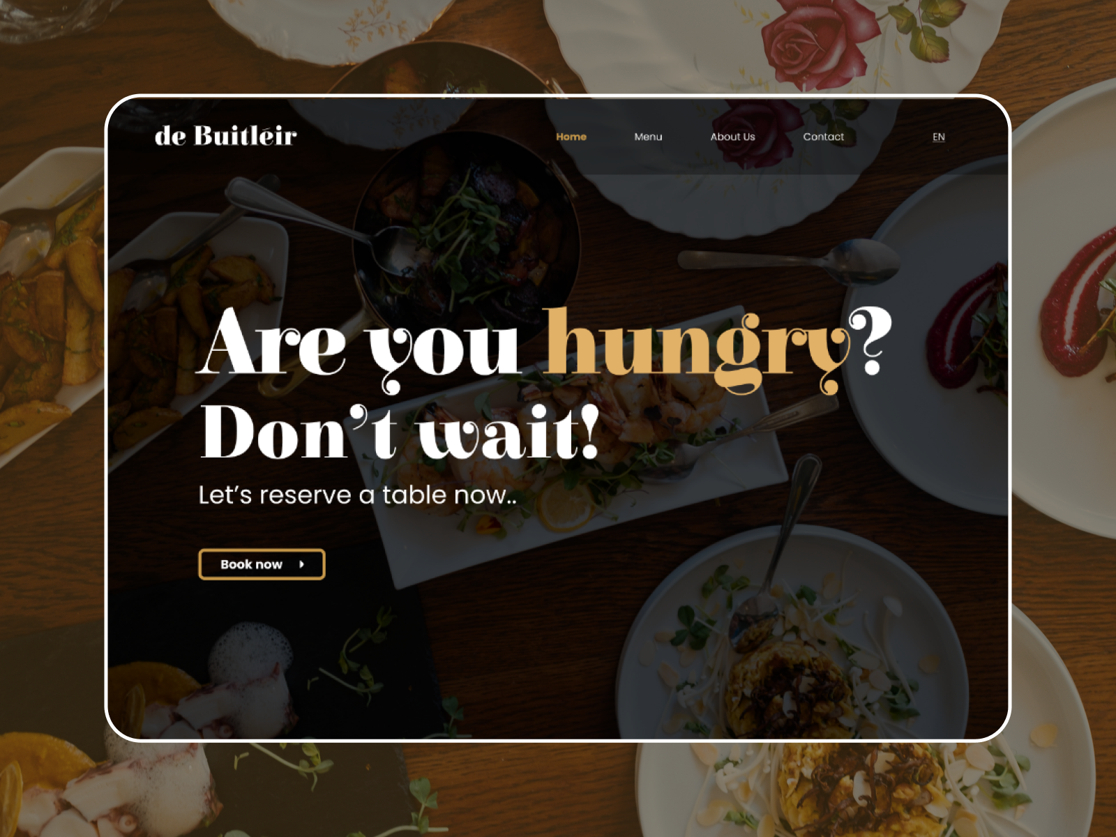 Restaurant Website design graphic design hero content logo minimal restaurant restaurant website typography ui ui design web web design website