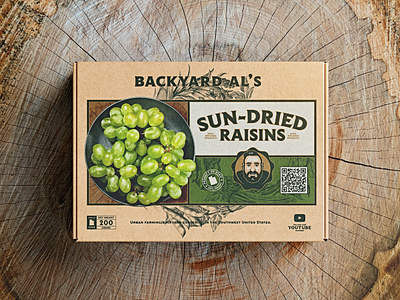 Raisins packaging branding design farm farming gardening grapes graphic design illustration logo organic organic product package packaging raisins vector vectors