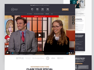 Matthew Hussey - Sales page redesign & development redesign sales page web design website