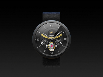 Smart Watch - Mechanical interface design illustration ui