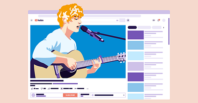 YouTube blogger blogger freelancer guitarist illustration illustrator kontist musician people singer vector youtube youtuber