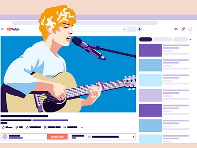 YouTube blogger blogger freelancer guitarist illustration illustrator kontist musician people singer vector youtube youtuber