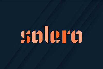 Solero - typeface colorful design display font geometric hapy illustration impact logo modern poster swirl type ui windmill