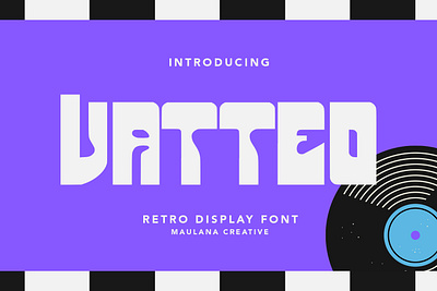 Vatteo Retro Display Font animation branding font fonts graphic design logo nostalgic