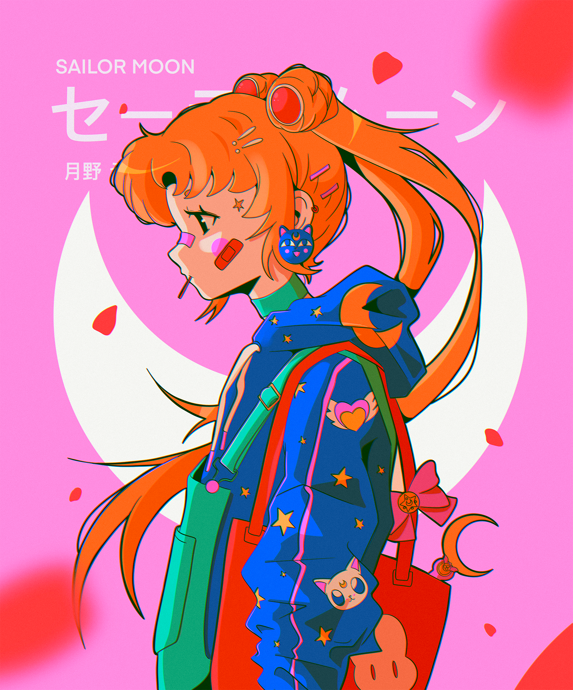Usagi for Bam! Box abstract anime illustration poster texture