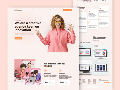 Creative Agency Website Design Concept agency agency landing page agency website design figma landing page ui ui design uiux ux web design website design