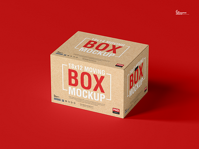 Free Moving Box Mockup box mockup