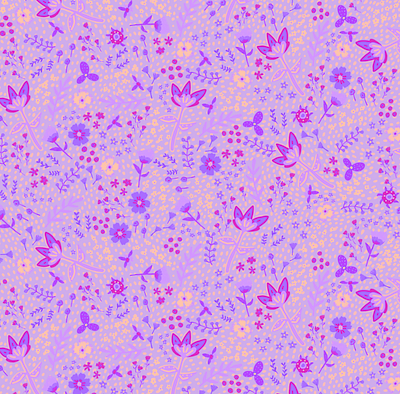 lavand floral pattern branding design draw fashion floral flowered flowers graphic design illustration lavand lilac logo painting pattern print spring ui violet