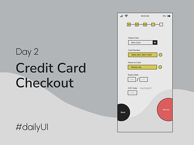 #dailyUI challenge 002: Credit Card Checkout page design ui ux