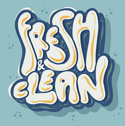 Fresh & Clean alphabet branding calligraphy clean design fresh graffiti graphic design illustration lettering logo procreate typography