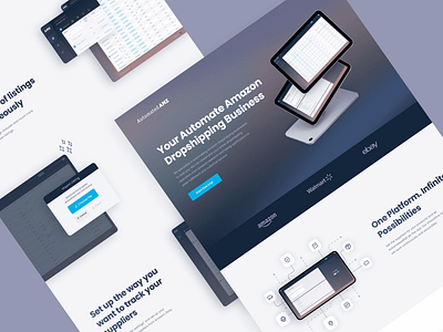 Landing Page for SaaS Automated AMZ business corporate website design dropshipping graphic design landing landing page saas ui ui design user interface uxui web website