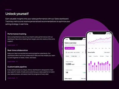 Features Section blockchain crypto darkmode design landing page ui ux web3