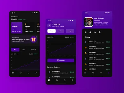 Crypto Proposal crypto design ios mobile ui ux