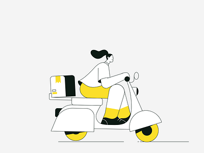 Motor Scooter Delivery animatedlottie animation creattie delivery deliveryservice design illustration lottie lottieanimation lotties motorscooterdelivery ondemand scooter ui uianimation uidesign