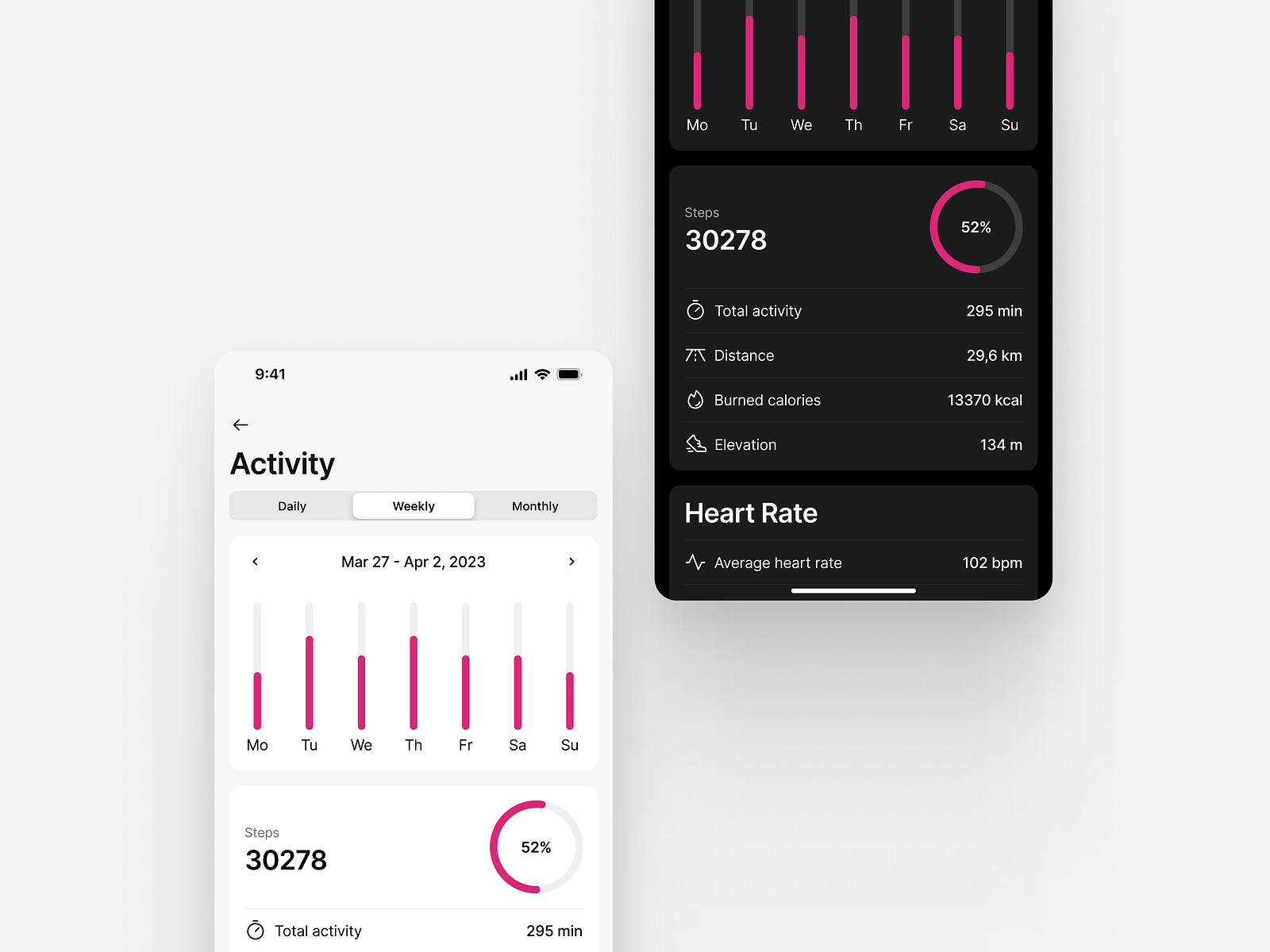 Step Tracker — Mobile App by Bertrand on Dribbble