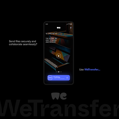 WeTransfer Redesign clouds storage design information architecture mobile application productdesign redesign ui ui design ux wetransfer