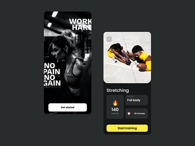 weekly 05 - workout aesthetic app design gym mobile simple ui ux uxui workout