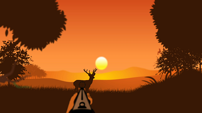 The hunter's shot: A stroke of artistry 2d animation after effects animation character animation circleoflife design illustration motion design motion graphics nature visualeffects