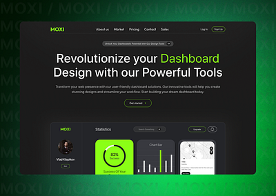 MOXI Dashboard Website Design branding dashboard design figma graphic design illustration logo ui ux vector