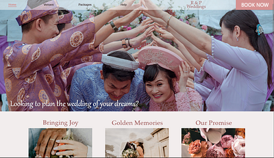 Snapshot of a Wedding Venue Booking Site app design branding responsive web design ui ux