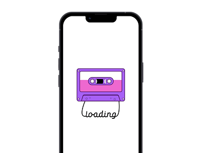 Loader Animation Music App animation apple apple hello branding cassette graphic design loader motion graphics music loader reel retro ui vinyl