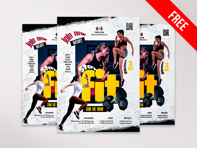 Free Fitness Flyer PSD Template design fitness fitness flyer flyer design free free flyer free psd freebie psd sport sport flyer