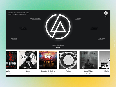 Landing Page for Music Band design figma graphic design linkin park motion design music band prototype ui video web