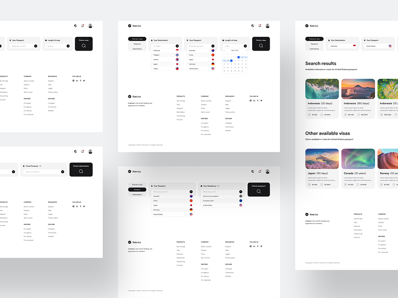 Livevisa: E-visa Application | Search Page design graphic design search showcase travel website ui ui design ux web design