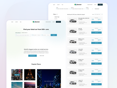 Car Rent Website car design designfeed designinspiration dribbblers order rent rentcar ui website