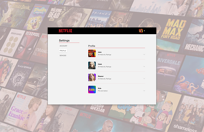 Daily UI 07: Settings daily ui netflix settings ui ui design