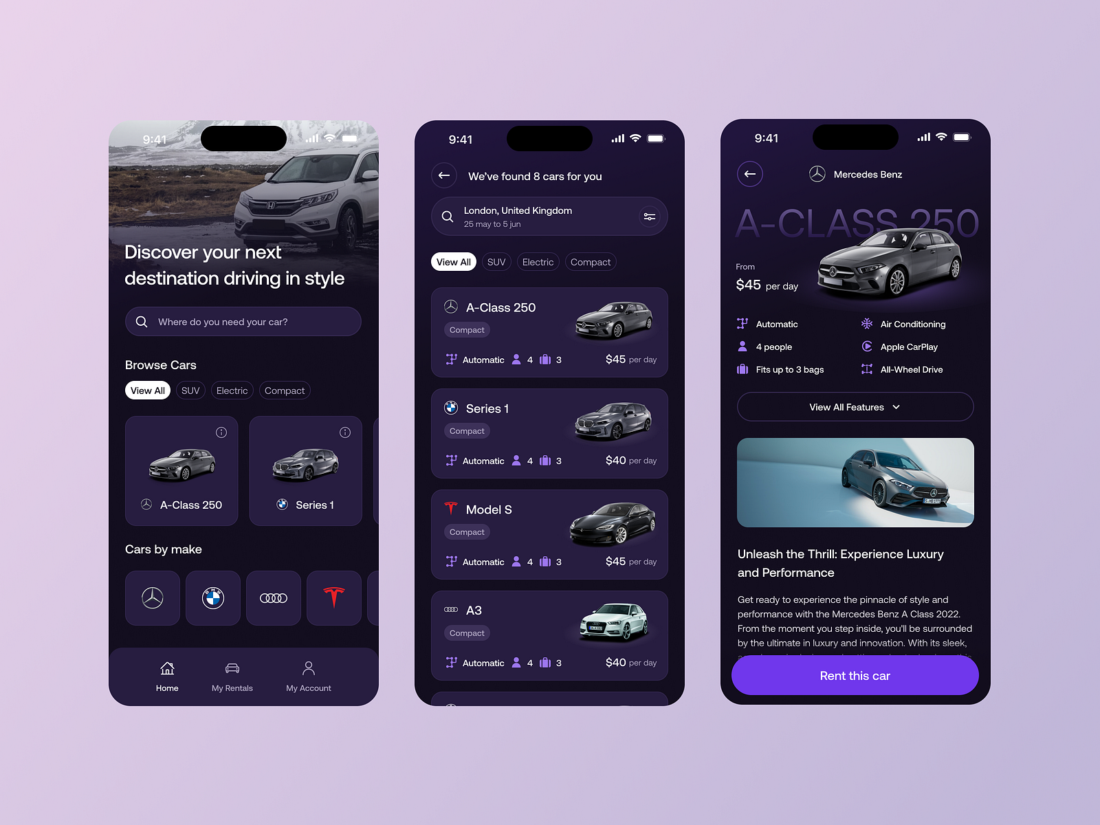 Car Rental App by Minami Design on Dribbble
