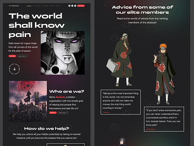 Akatsuki akatsuki anime design product design ui web