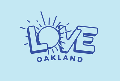Love Oakland - Camp logo bay area branding california camp christ church design fun graphic design logo love oakland sun texas type typography