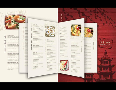 Thai Restaurant Menu graphic design indesign