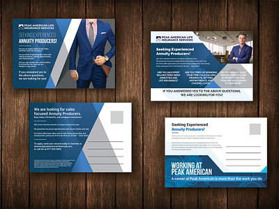 Insurance Services postcard graphic design illustration