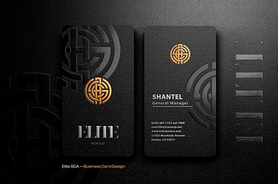 Elite SCA branding business card design graphic design logo typography vector
