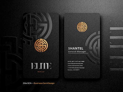 Elite SCA branding business card design graphic design logo typography vector