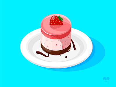 For The Gram' cake cartoon cheesecake clean design dessert doodle food graphic graphic design icon illustration simple toon vector yum